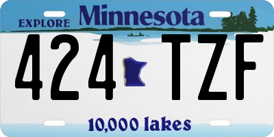 MN license plate 424TZF