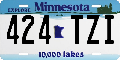 MN license plate 424TZI