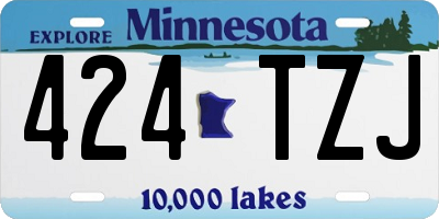 MN license plate 424TZJ