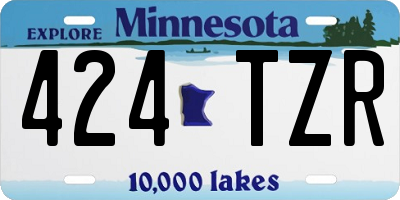 MN license plate 424TZR