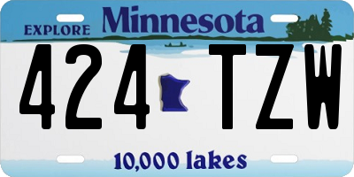 MN license plate 424TZW