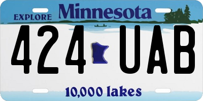 MN license plate 424UAB