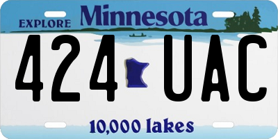 MN license plate 424UAC
