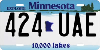MN license plate 424UAE
