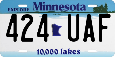 MN license plate 424UAF