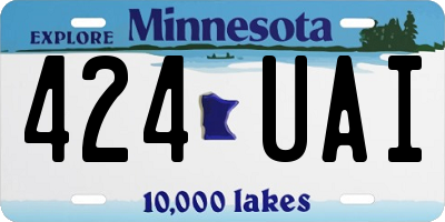 MN license plate 424UAI
