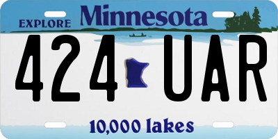 MN license plate 424UAR