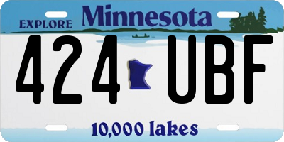 MN license plate 424UBF
