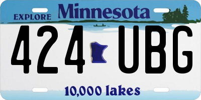 MN license plate 424UBG