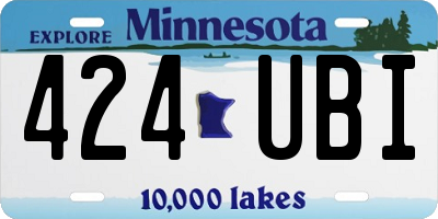 MN license plate 424UBI