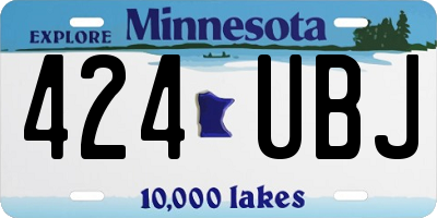 MN license plate 424UBJ