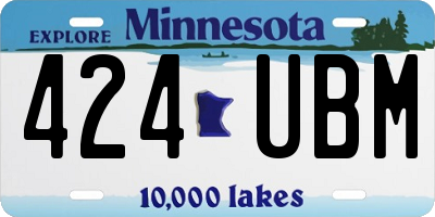 MN license plate 424UBM