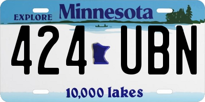 MN license plate 424UBN