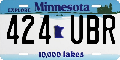MN license plate 424UBR