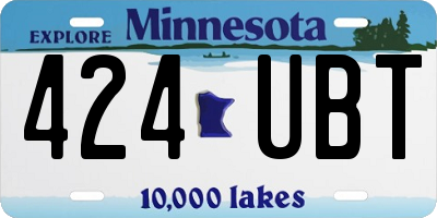 MN license plate 424UBT