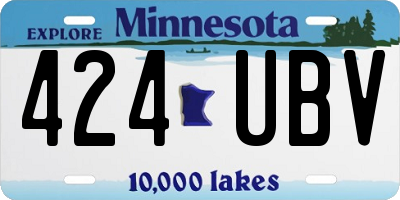 MN license plate 424UBV