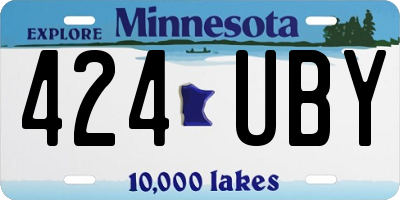 MN license plate 424UBY