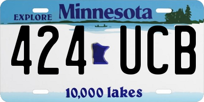 MN license plate 424UCB