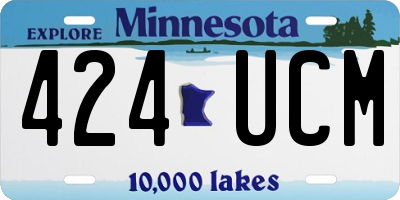 MN license plate 424UCM