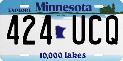 MN license plate 424UCQ