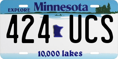 MN license plate 424UCS