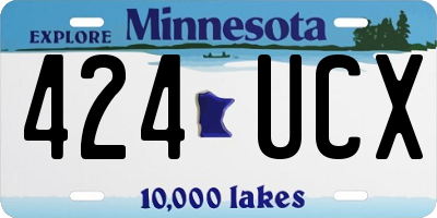 MN license plate 424UCX