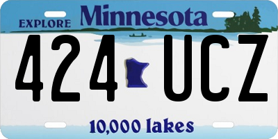 MN license plate 424UCZ