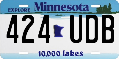 MN license plate 424UDB