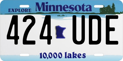 MN license plate 424UDE