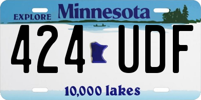 MN license plate 424UDF