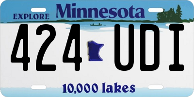MN license plate 424UDI