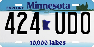 MN license plate 424UDO