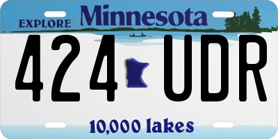 MN license plate 424UDR