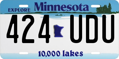 MN license plate 424UDU