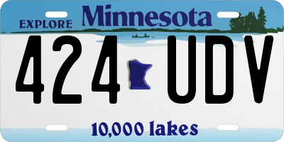 MN license plate 424UDV