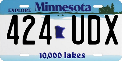 MN license plate 424UDX