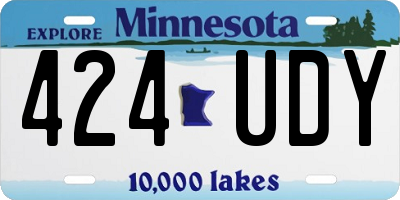 MN license plate 424UDY