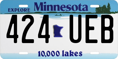 MN license plate 424UEB