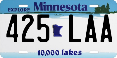 MN license plate 425LAA