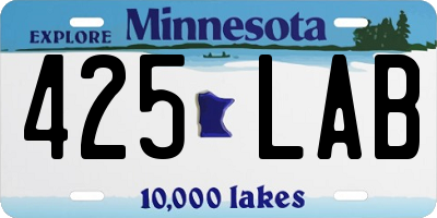 MN license plate 425LAB