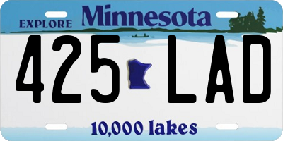 MN license plate 425LAD