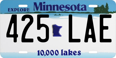 MN license plate 425LAE