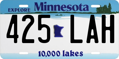 MN license plate 425LAH