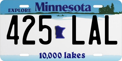 MN license plate 425LAL