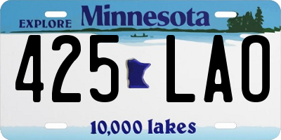 MN license plate 425LAO