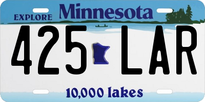 MN license plate 425LAR