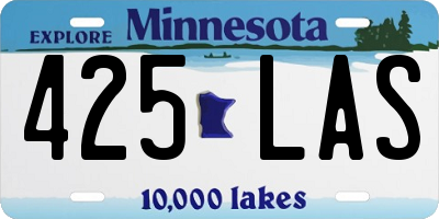 MN license plate 425LAS