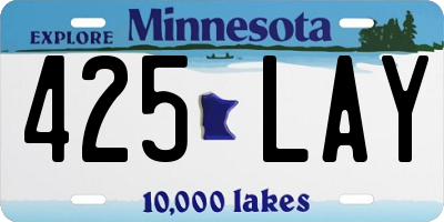 MN license plate 425LAY
