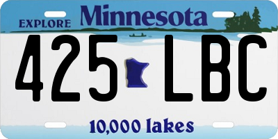 MN license plate 425LBC