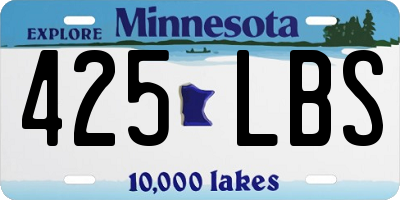 MN license plate 425LBS
